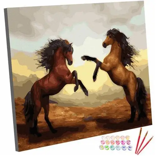 123art Zestaw do malowania po numerach, 40x50 cm, dzikie konie