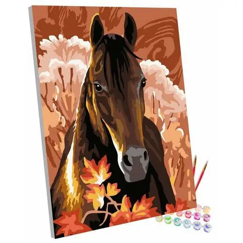 123art Zestaw do malowania po numerach, 40x50 cm, piękny gniady koń
