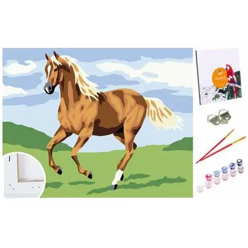 Zestaw do malowania po numerach dla dzieci, 20x30 cm, koń 123art