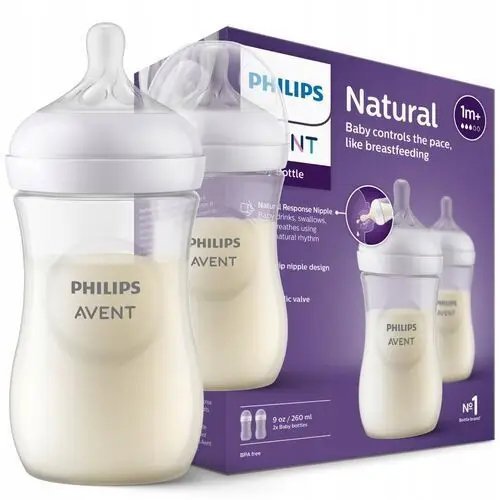 2x Butelka Dla Dzieci Philips Avent Natural Response SCY903/02 260ml 2 szt