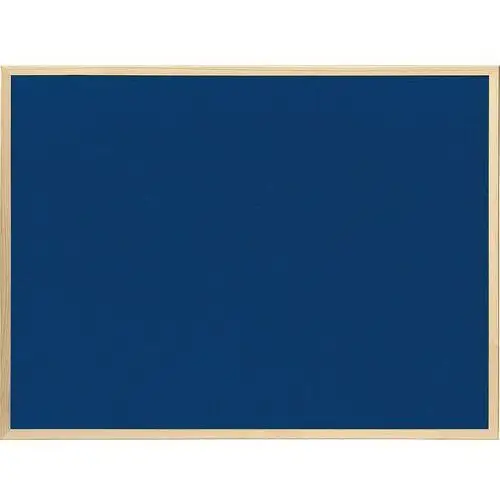 Niebieska tablica tekstylna na pinezki 135x80 cm w ramie drewnianej biurowa uniwersalna 2x3