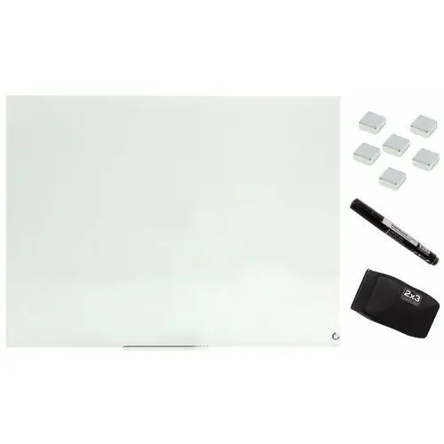 2x3 Tablica magnetyczna suchościeralna szklana ozdobna biała superwhite 100x100 cm
