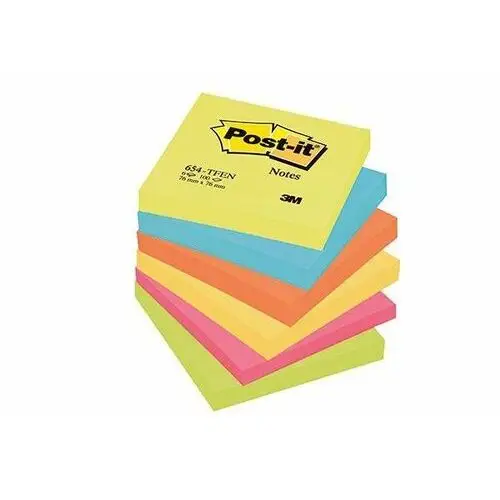 3m Karteczki samoprzylepne post-it®, energetyczne kolory, 76x76mm, 6x100 karteczek