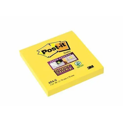 Karteczki samoprzylepne, Post-it Super Sticky, żółte