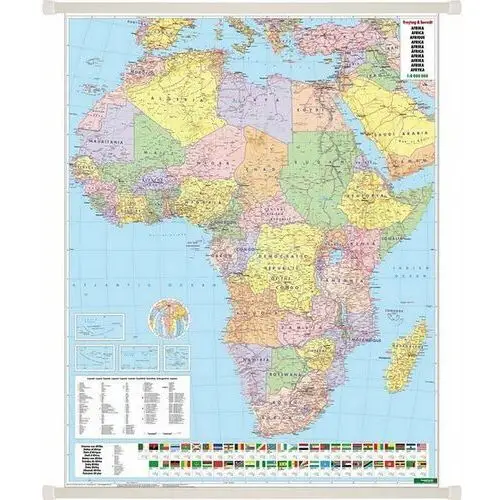 Afryka. Mapa ścienna polityczna 1:8 000 000