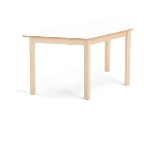 Stół dla dzieci zet, w kształcie trapezu, 1200x600x550 mm, brzoza, biały Aj produkty