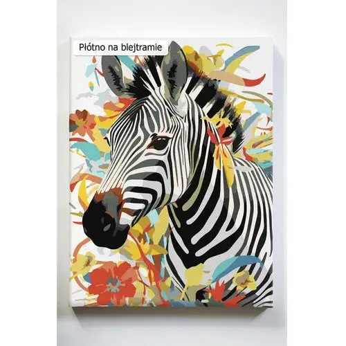 Zebra, dzikie zwierzęta, malowanie po numerach