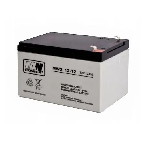 Akumulator Agm Mws 12-12 12V 12Ah Do Autka Zabawek Wag Alarmu Ups Centrala