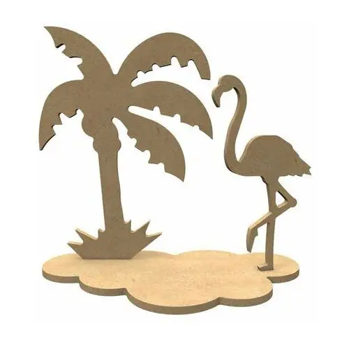 Aladine, Dekoracja 3D z MDF Flaming z palmą
