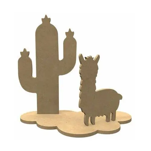 Aladine, Dekoracja 3D z MDF Lama z kaktusem