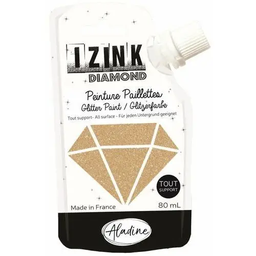 Aladine Farba brokatowa, pastelowo złota, 80 ml