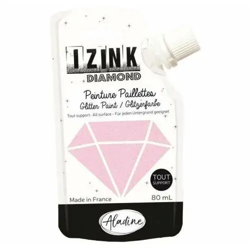 Aladine Farba brokatowa, pastelowy róż, 80 ml