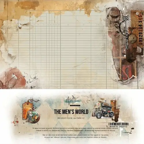 Blok papierów Alchemy of Art - THE MENS WORLD - 15x15