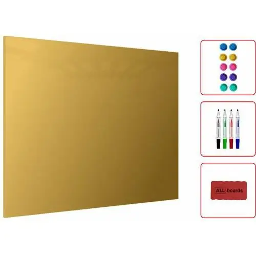 Tablica magnetyczna ZŁOTA 120x90cm METALboards, bezramowa