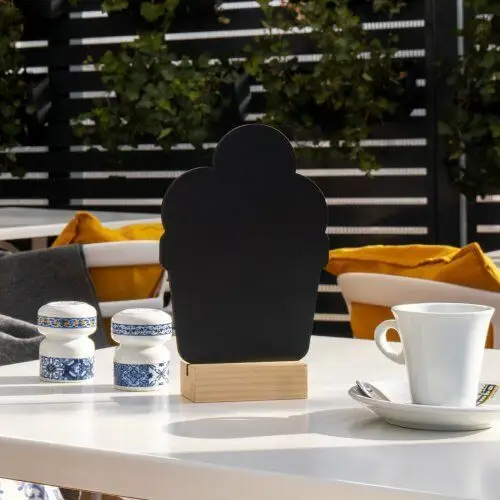 Tabliczka kredowa czarna lody dwustronna - zestaw 4 sztuk z podstawkami Allboards