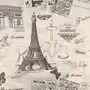 Tkanina bawełniana Paris vintage beżowy Sklep