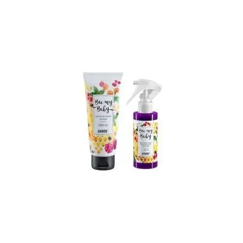 Anwen Bee My Baby Kosmetyki do włosów dla dzieci: odżywka + spray ułatwiający rozczesywanie włosów 200 ml + 150 ml
