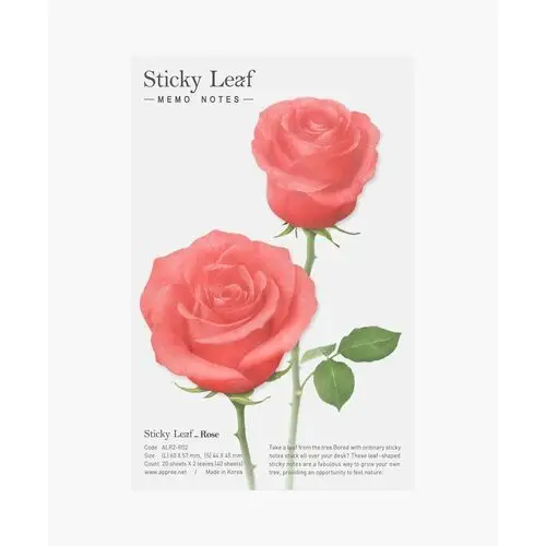 Karteczki, samoprzylepne róża czerwona m Appree