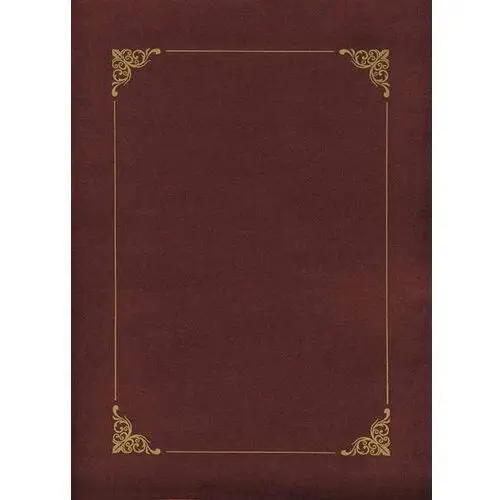 Argo , teczka ozdobna, papierowa, a4, bordowa ze złotą ramką, galeria papieru, 220416