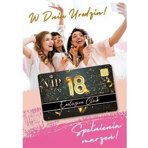 Kartka Na 18 Urodziny Z Kartą Kredytowa Vip Gift151