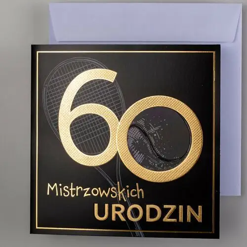 Kartka na 60 urodziny dla mężczyzny, mistrzowskich sześćdziesiątych urodzin Art nuvo