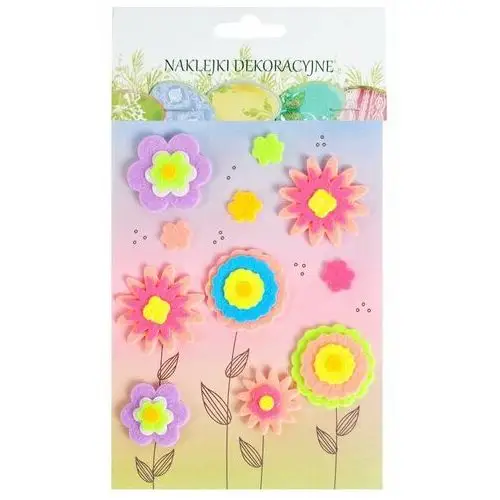 Artmaker Naklejki filcowe kwiaty pastelowe filc wielkanoc