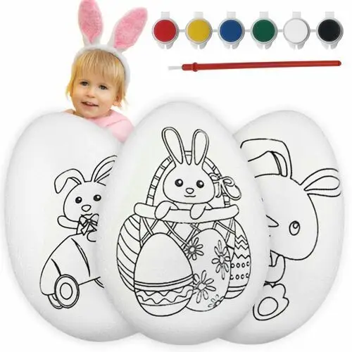 Zestaw kreatywny do malowania pisanek jajek jajka farbki diy kreatywny 3szt Artmaker