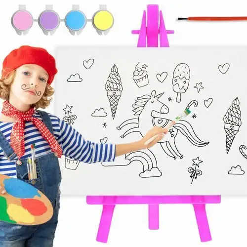Artmaker Zestaw malarski malowania prezent kreatywny płótno sztaluga farby dzieci