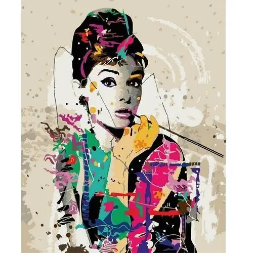 Artnapi 40x50cm obraz do malowania po numerach na drewnianej ramie - audrey hepburn