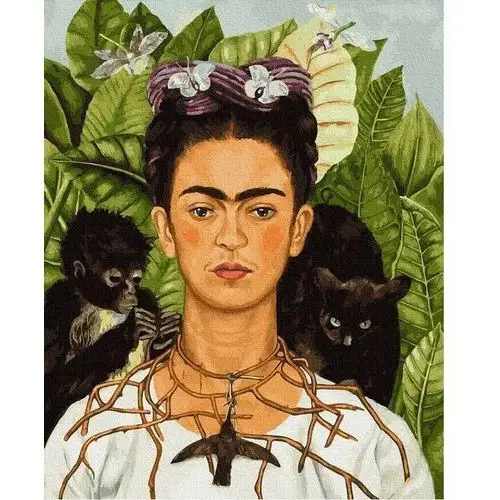 Artnapi 40x50cm obraz do malowania po numerach na drewnianej ramie - frida kahlo - autoportret 40x50 cm