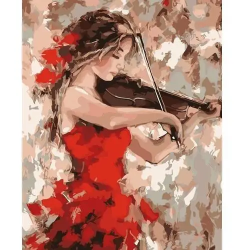 Artnapi 40x50cm Obraz Do Malowania Po Numerach Na Drewnianej Ramie - Kobieta ze skrzypcami