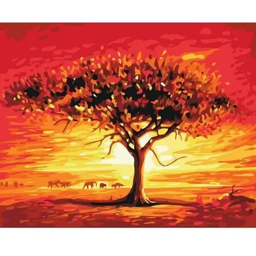 Artnapi 40x50cm zestaw do malowania po numerach - słońce pustyni - na drewnianej ramie