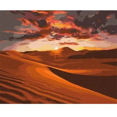Artnapi 40x50cm zestaw do malowania po numerach - zachód słońca na pustyni - na drewnianej ramie