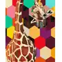 Artnapi 40x50cm Zestaw Do Malowania Po Numerach - Żyrafa w mozaice - Na Drewnianej Ramie Sklep