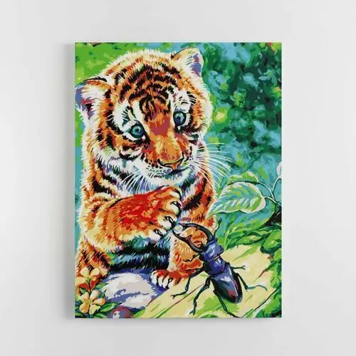 Mały tygrysek - Malowanie po numerach 30x40 cm