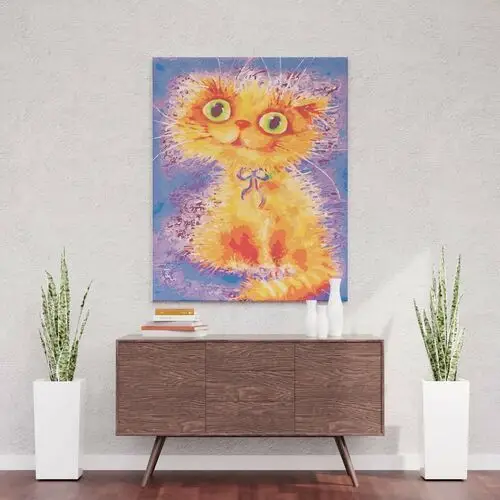 Rudy kot słodziak - Malowanie po numerach 50x40 cm
