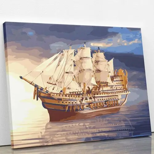 Artonly Statek na morzu - malowanie po numerach 50x40 cm