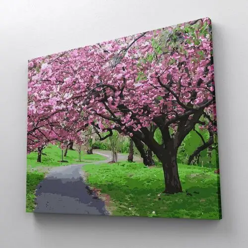 Wiosna na drzewach - Malowanie po numerach 50x40 cm