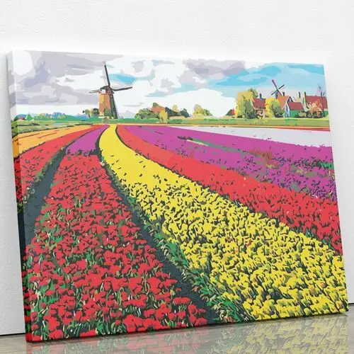 Artonly Zestaw do malowania po numerach - pole tulipanów 50x40 cm