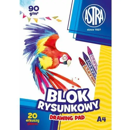 Blok rysunkowy pap a4 100g 20 ark Astra