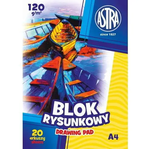 Blok rysunkowy pap a4 120g Astra