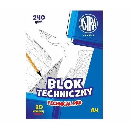 Astra Blok techniczny, a4, biały, 10 sztuk