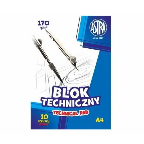 Astra Blok techniczny, a4, biały, 10 sztuk