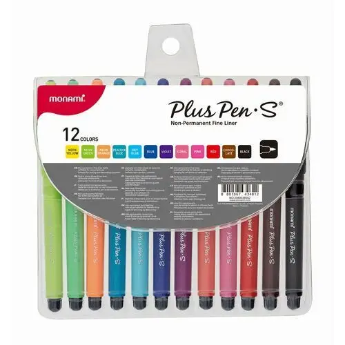 Cienkopis Plus Pen S 0.4 mm - zestaw 12 kolorów