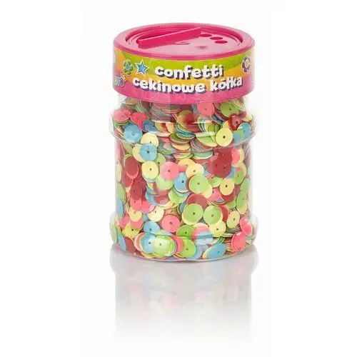 Confetti cekinowe kółka creativo - mix kolorów intensywnych 100g Astra