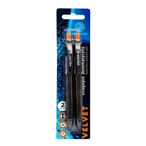 Astra Długopis automatyczny velvet 0.7 mm pen z ergonomicznym uchwytem, blister 2 szt