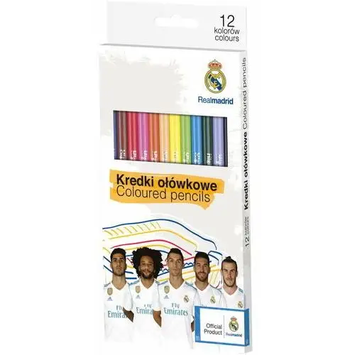 Astra Kredki ołówkowe 12 kolorów rm-157 real madrid