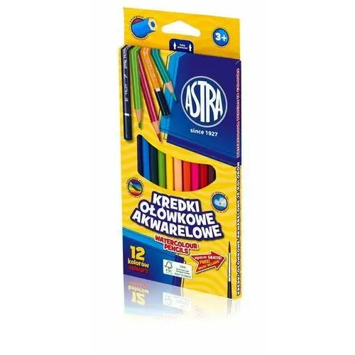 Astra Kredki ołówkowe akwarelowe 12 kolorów