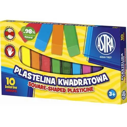 Plastelina Astra kwadratowa 10 kolorów