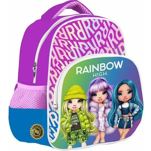 Plecak dla przedszkolaka dla dziewczynki Rainbow High dwukomorowy, kolor zielony